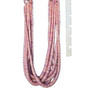 Multi Strand Brown Heishi Bead Necklace Southwest Santa Fe Style Statement